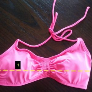 Neon pink bikini top